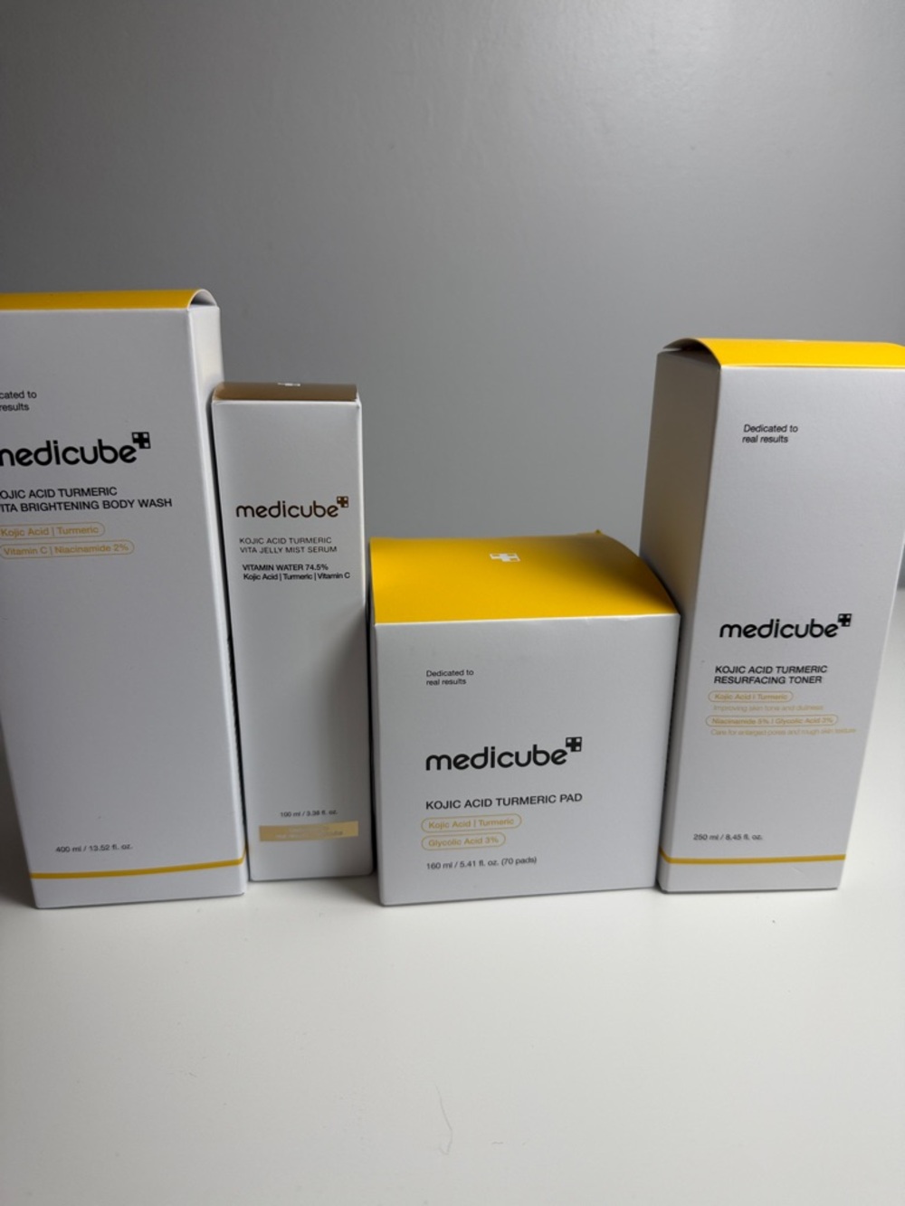 Medicube Kojic Acid Turmeric Skincare Set - Yellow & White